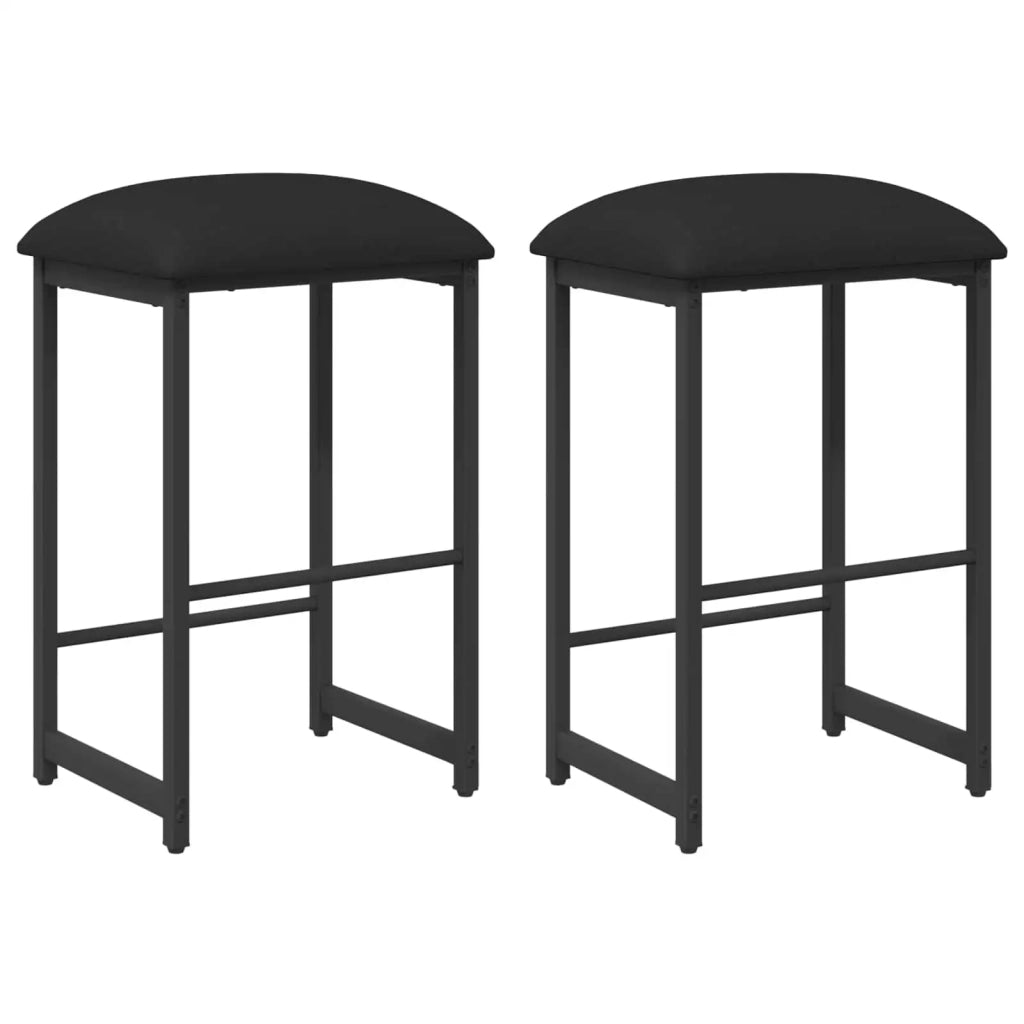 Sgabello da bar 2 pcs Nero 40 x 32 x 74 cm Legno ingegnerizzato 8006222