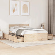Letto senza Materasso 140x190 cm in Legno Massello di Pino 3282354