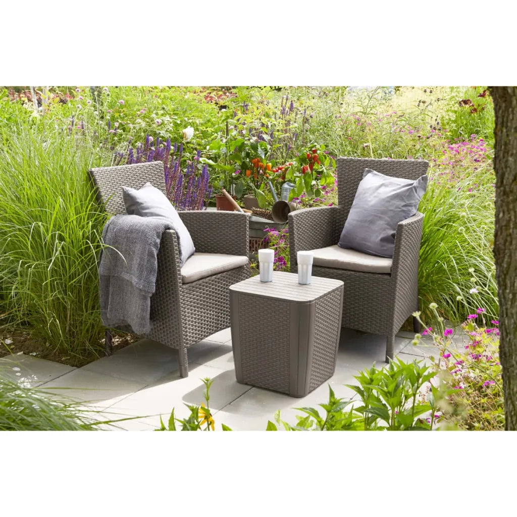 Keter Set da Pranzo per Esterni 3 pz Iowa Cappuccino 224383 408936