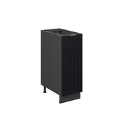 Armadio cucina dispensa alto Fame-Line Nero rigato/Antracite 30 cm senza piano di lavoro Vicco