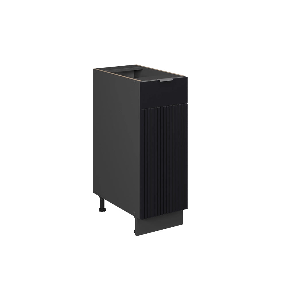 Armadio cucina dispensa alto Fame-Line Nero rigato/Antracite 30 cm senza piano di lavoro Vicco