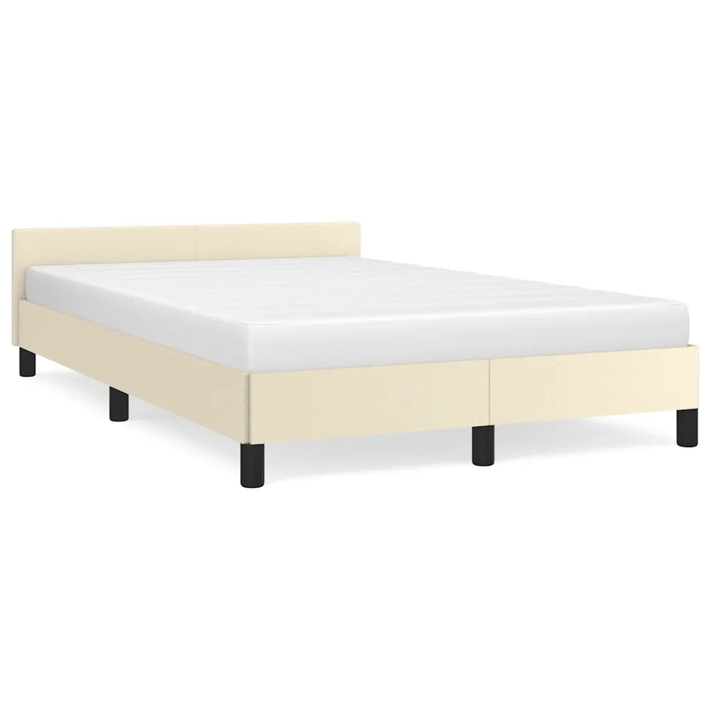 vidaXL Giroletto senza Materasso Crema 120x190 cm Similpelle
