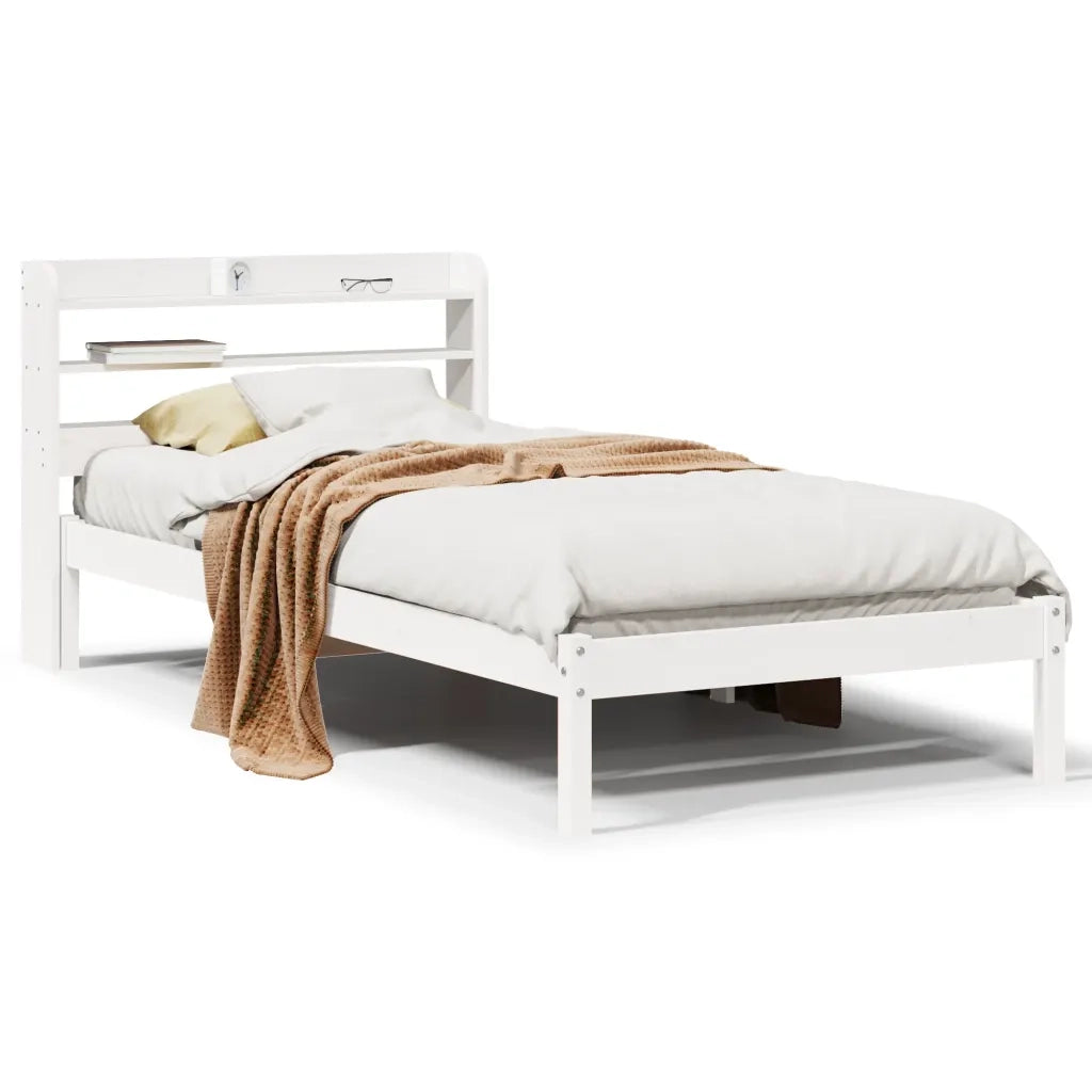 Letto senza Materasso Bianco 90x200 cm Legno Massello di Pino 3306536