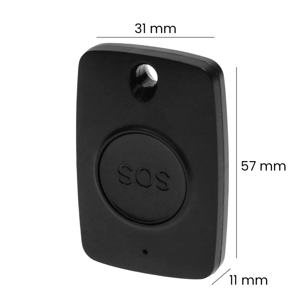 Pulsante di Emergenza SOS Connesso Zigbee 3.0 con Laccetto da Collo Nero Nedis