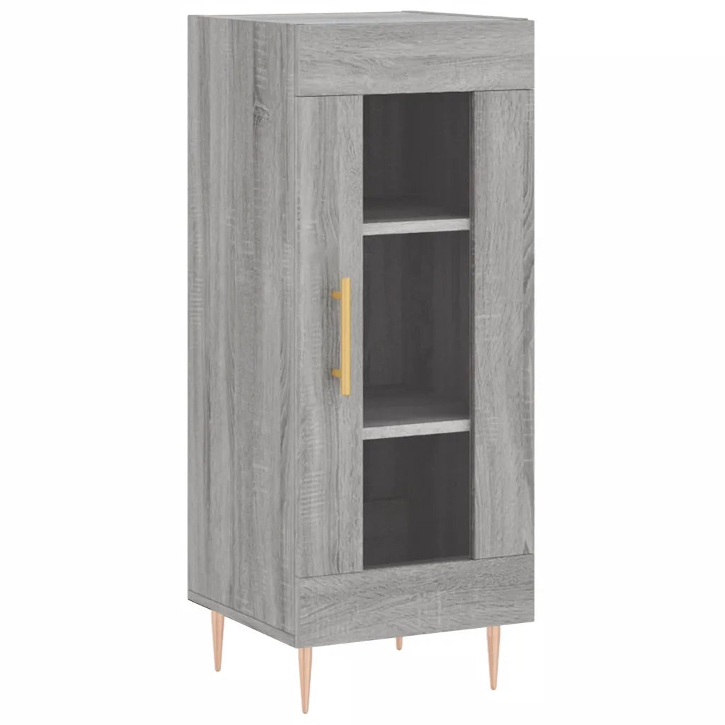 Credenza-Buffet-Armadio da cucina Grigio Sonoma 34,5x34x180 cm in Legno Multistrato 707280