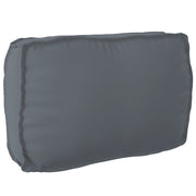 Cuscino per pallet per schiena antracite 70x40x12 cm in tessuto Oxford