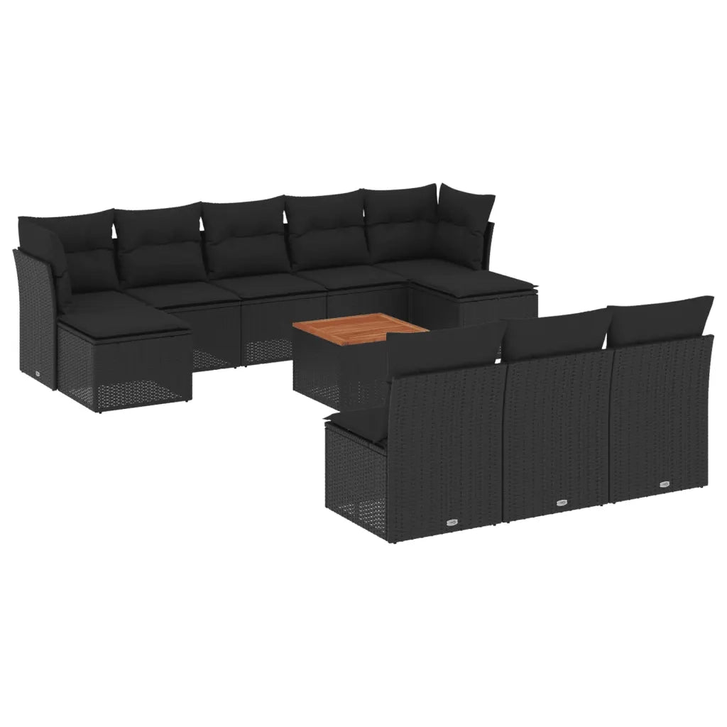 Set Divani da Giardino 11 pz con Cuscini in Polyrattan Nerocod mxl 114499