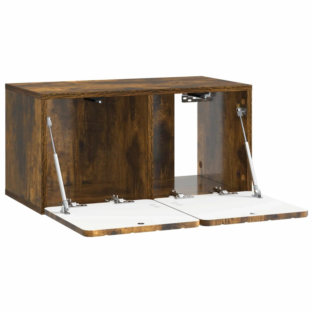 Mobile TV da Muro | Armadietto TV | Mobile Porta TV Rovere Fumo 59,5 x 31 x 30 cm