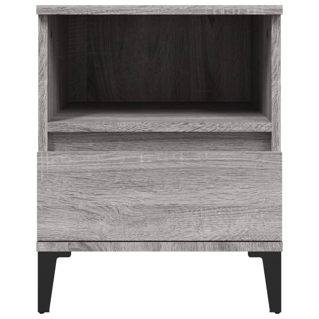 Set di 2 Comodini | Armadio da Notte | Mobiletto da notte Grigio Sonoma 40x35x50 cm