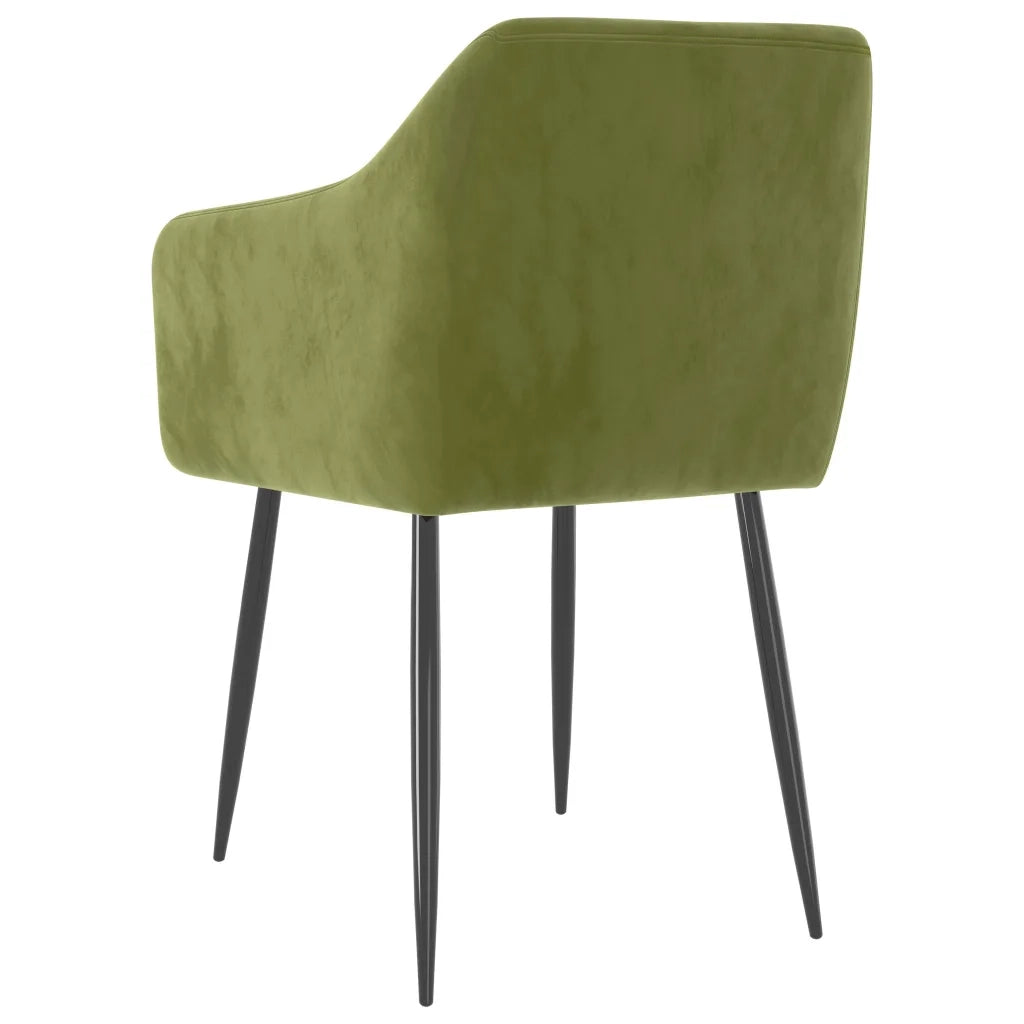 Sedie da Pranzo 2 pz Verde Chiaro in Velluto cod mxl 5805