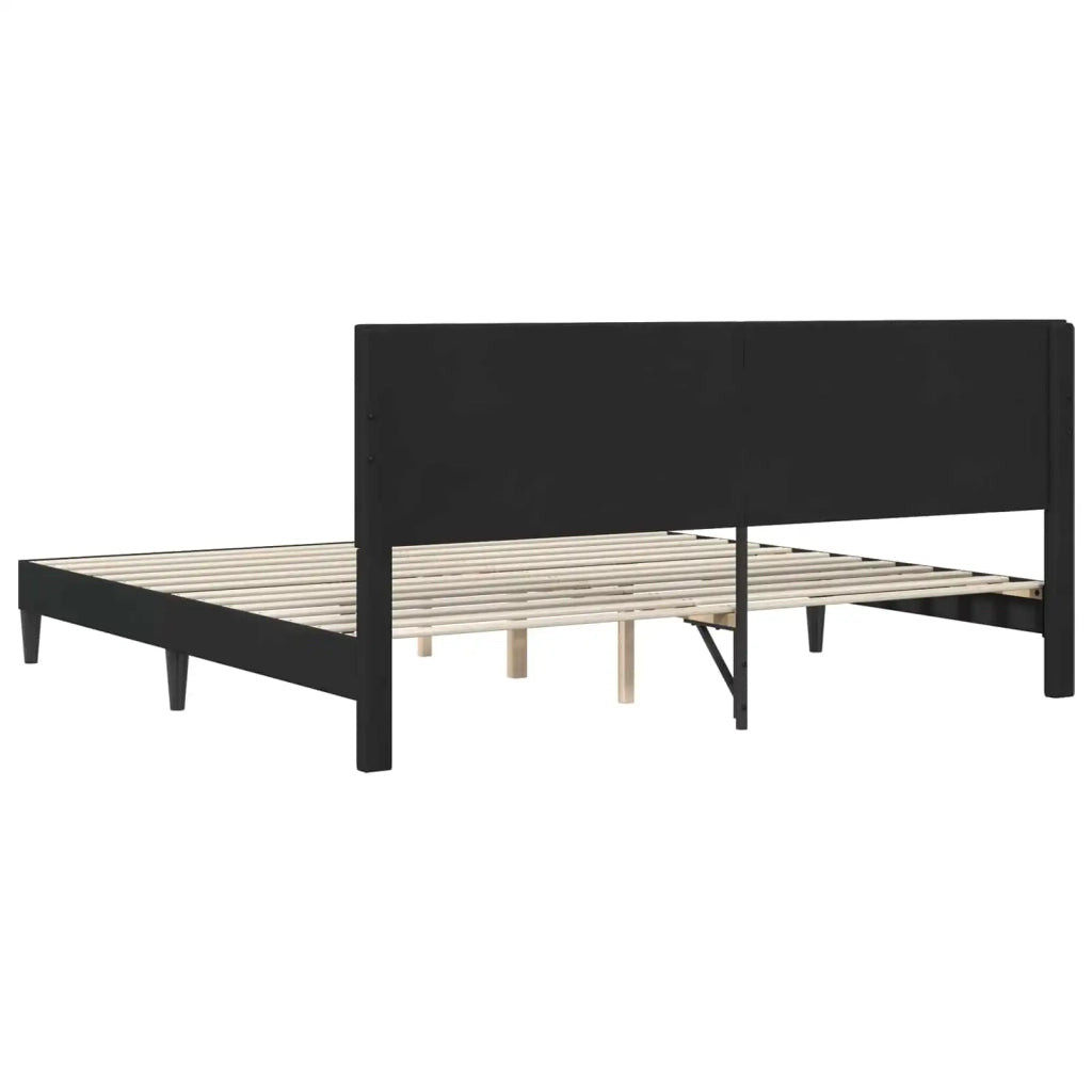 Struttura del letto con testiera Nero 180 x 200 cm Velluto