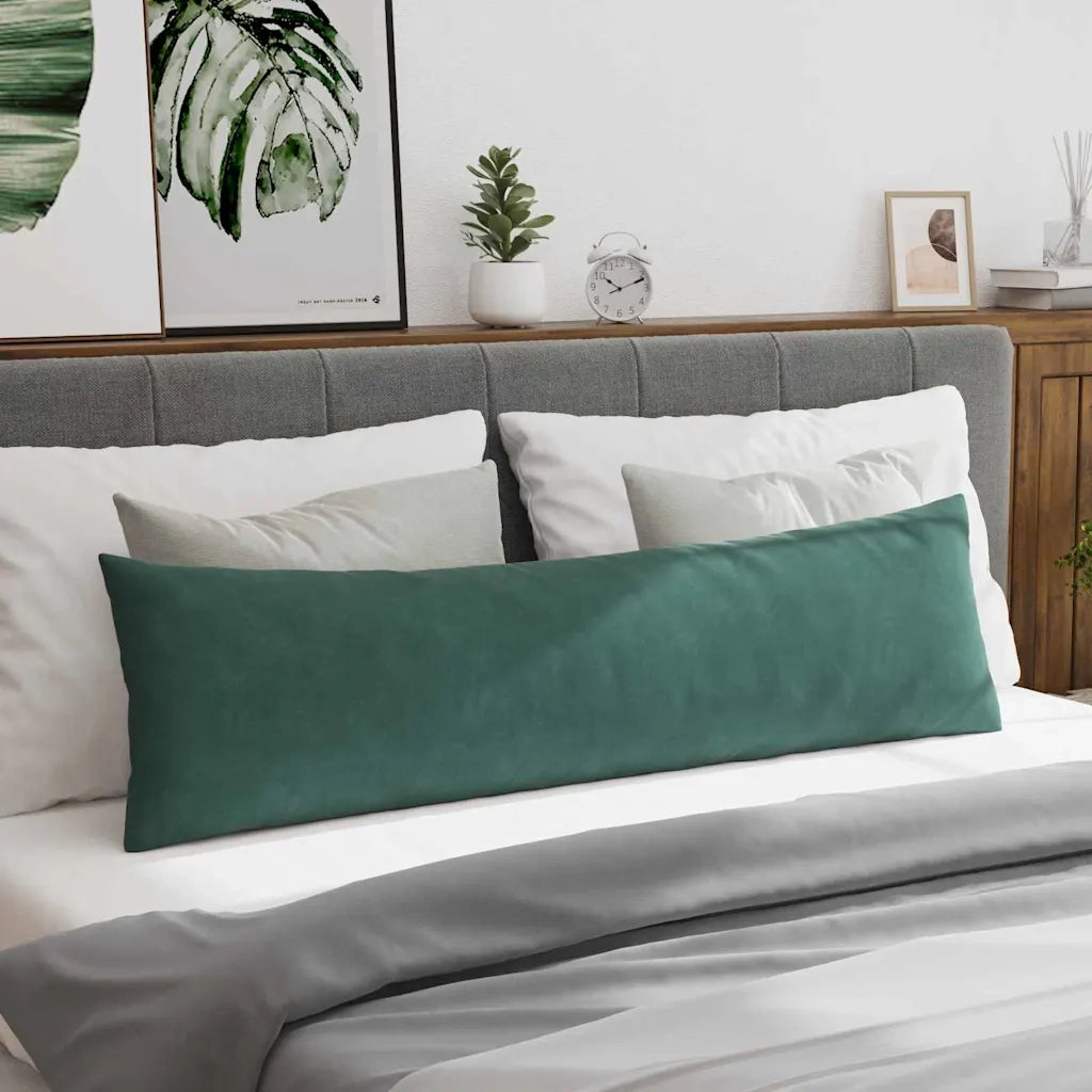 Cuscini da Divano 2 pz | Cuscini per sedie Verde Scuro 145 x 40 cm