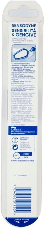 SENSODYNE SPAZZOLINO SENSIBILITÀ & GENGIVE RAGGIUNGE 3 VOLTE MEGLIO IL BORDO GENGIVALE SOFT SETOLE MORBIDE