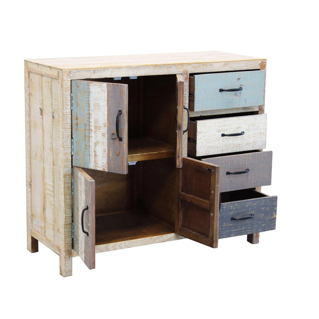 Mobile 4 cassetti 4 ante in Legno cm 100x40x86 - FREDDY