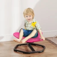 Sedia Girevole Sensoriale per Bambini, Forma a Farfalla, promuove Equilibrio e Coordinazione, Plastica, Metallo, Rosa