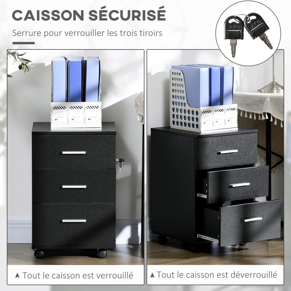 Scrivania con cassetti mobili ¨C Minimal ¨C 40x40x61.5 cm nero
