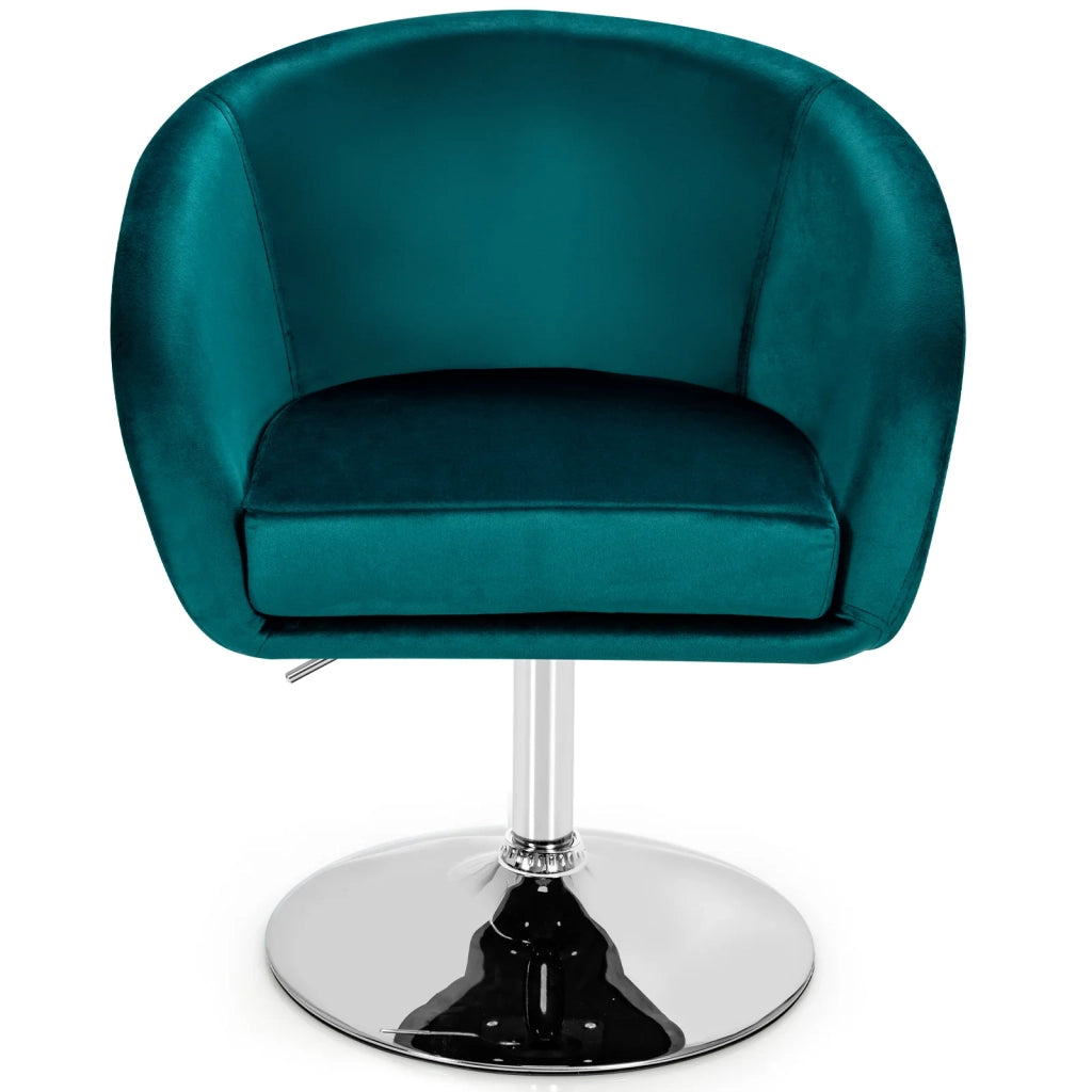 Poltrona reclinabile girevole regolabile in velluto altezza 72-86 cm comfort ergonomico design moderno in velluto verde 20_0011269