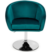 Poltrona reclinabile girevole regolabile in velluto altezza 72-86 cm comfort ergonomico design moderno in velluto verde 20_0011269