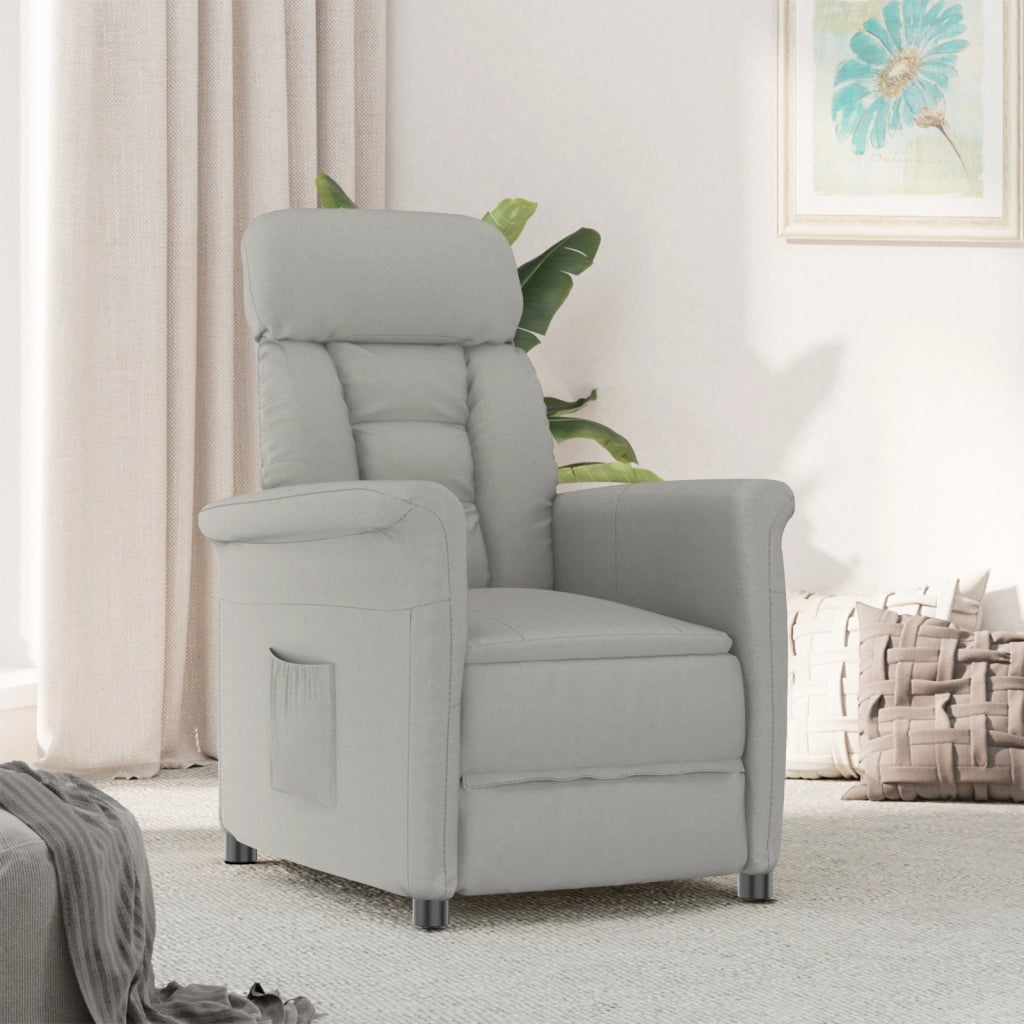 Poltrona Recliner Grigio Chiaro