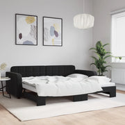 Divano Letto con Letto Estraibile-Sofa Letto-Daybed Nero 90x190 cm in Velluto 598700