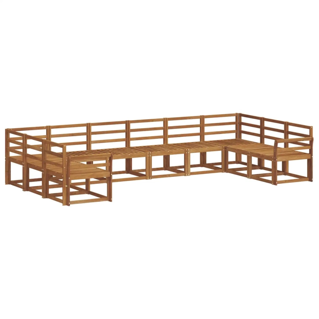 Set di divani da esterno 10 pcs Naturale