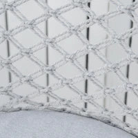 Poltrona sospesa rotonda da giardino poltrona a luna papasan pieghevole grande comfort cotone poliestere grigio