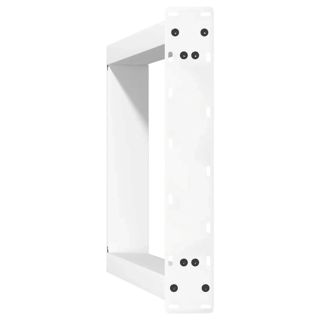 Set di 2 gambe regolabili per tavolo consolle a forma di U 38 x 72-73 cm design moderno acciaio bianco 02_0057063
