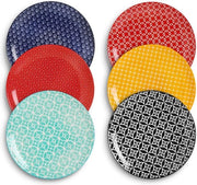 Piatti da Cenere in Ceramica 10.5" Set di 6 - Piatti per Pasta Insalata e Dessert per Picnic Festa - Natale Matrimonio Festa della Mamma - Piatti Piani Resistenti al Lavastoviglie.