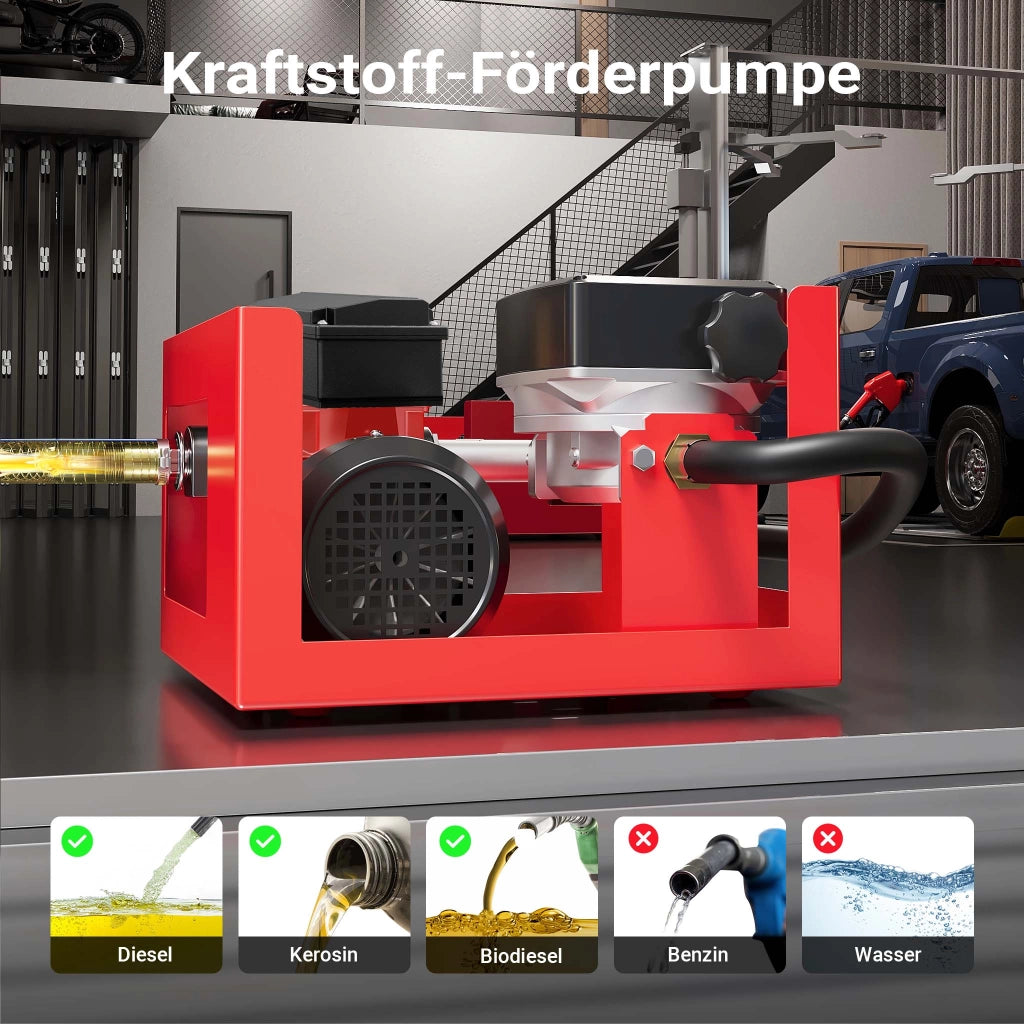 Pompa autoadescante per trasferimento diesel gasolio 230V/600W 40l/min Pistola automatica