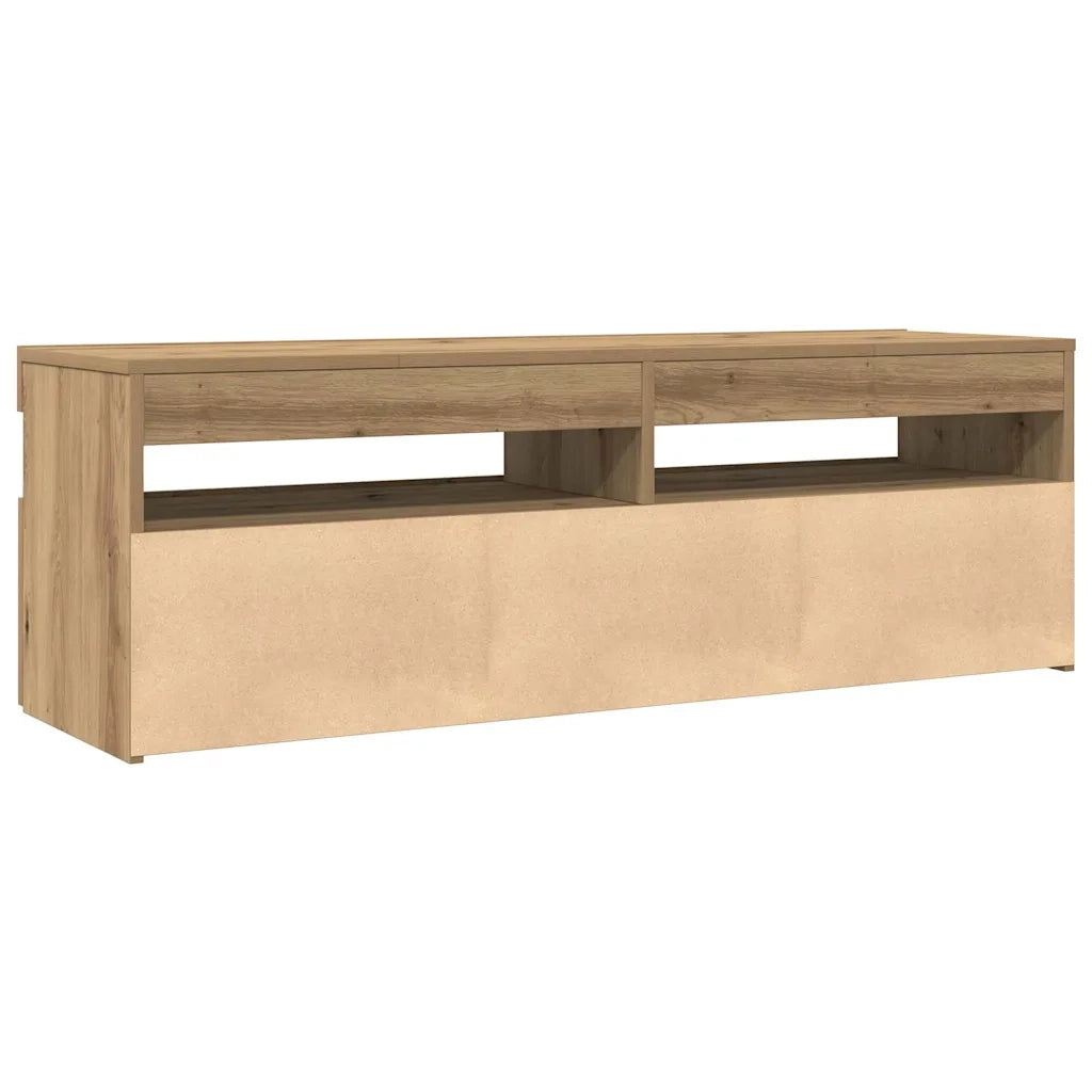 Mobile Porta TV con LED Artigianale 120x35x40 cm Multistrato 856306
