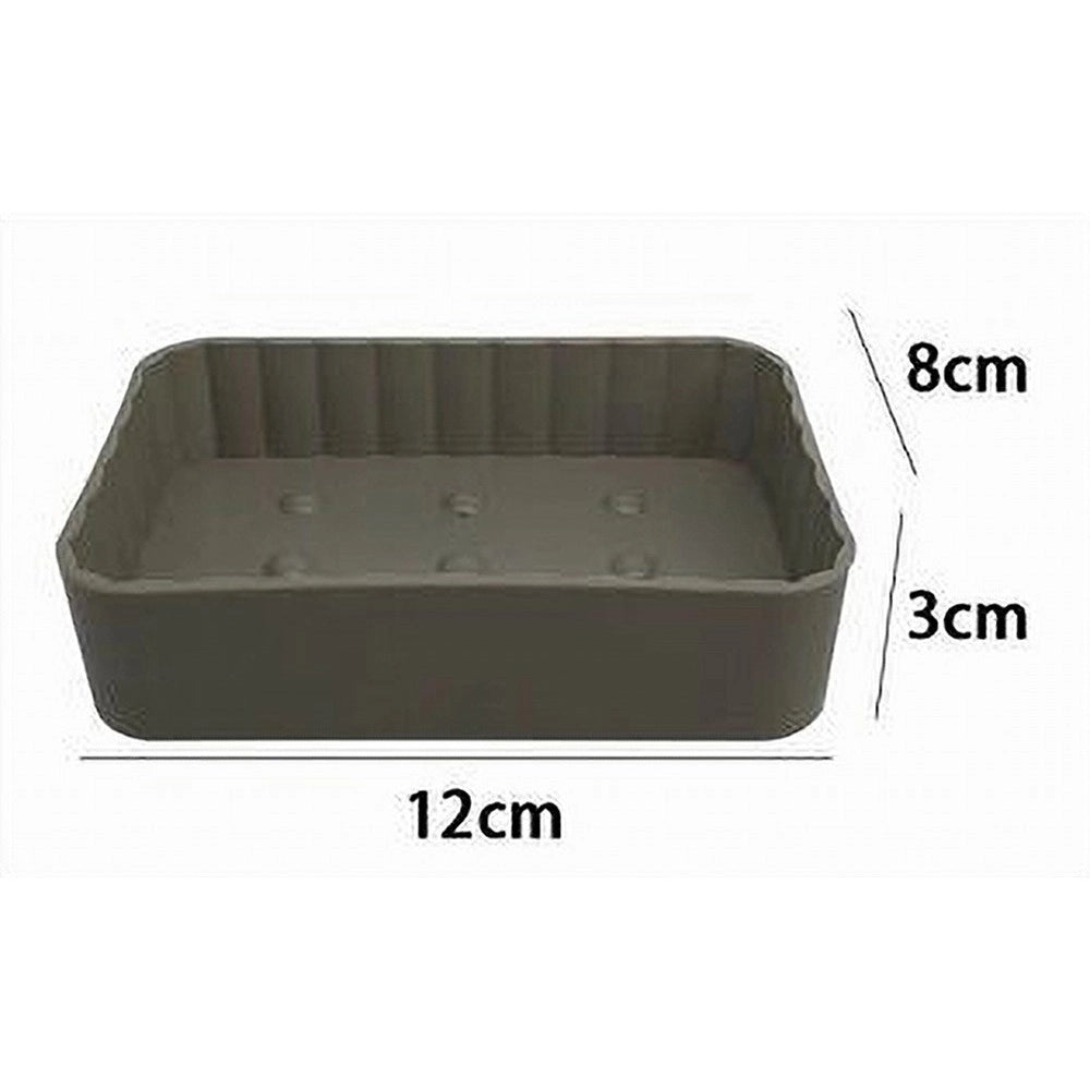 Trade Shop - Portasapone Saponetta Da Bagno Rettangolare Beige Rigato Accessorio Arredo 79168 -