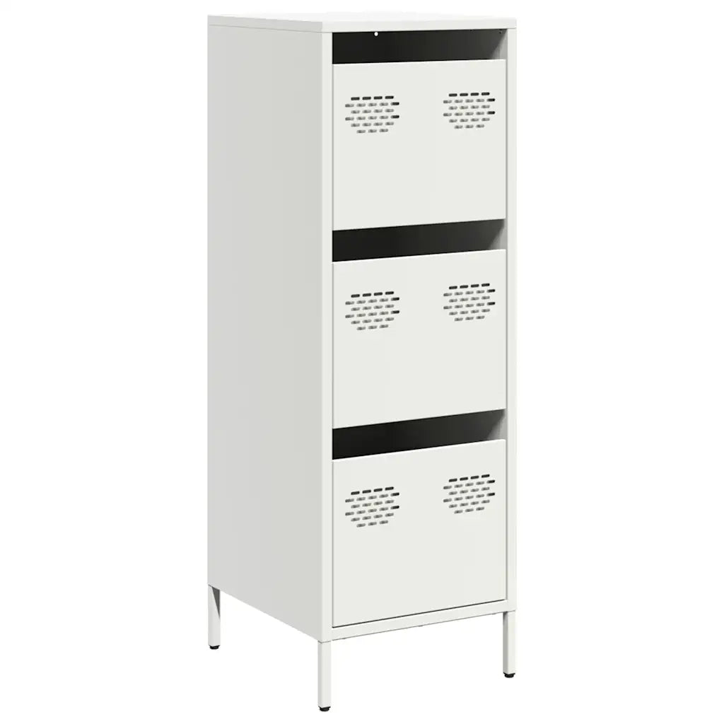 Credenza Bianca 39x35x103,5 cm in Acciaio 851405