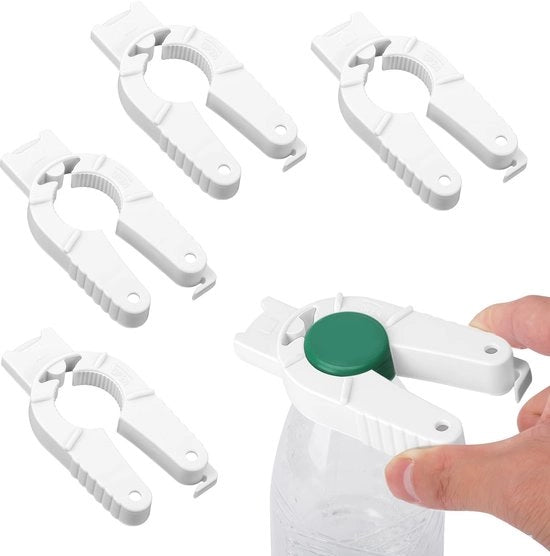 Multifunzionale apripetizioni per bottiglie, apripetizioni in plastica, apripetizioni a vite, apripetizioni, apripetizioni divertenti in plastica, per anziani, per debolezza delle mani, per artrosi, 4 pezzi