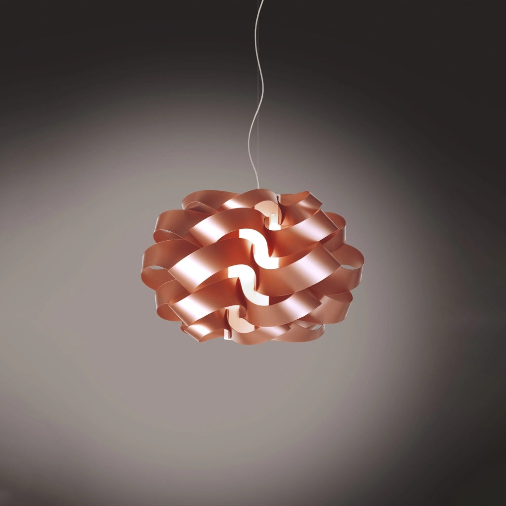 Sospensione Moderna Cloud Polilux ® Rame E Metallo Cromo 1 Luce E27 D.50Cm