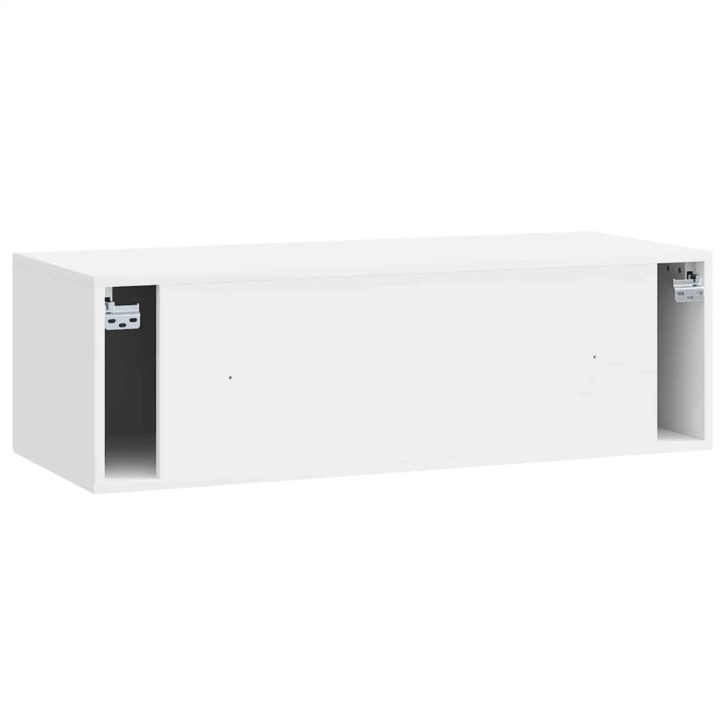 Mobile Porta TV da Muro Bianco Lucido 98 x 41 x 30 cm 898189