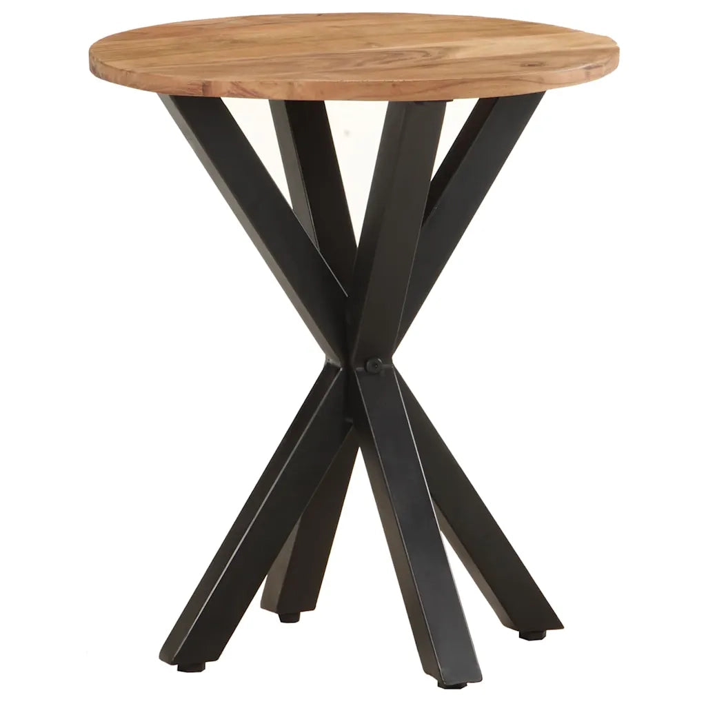 Tavolino di Servizio 48x48x56cm in Legno Massello di Acacia