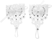 Manopole di nozze senza dita - Kant - Strass - Decorazione elegante - Flessibili - Adatte per la danza e la festa - Manopole da sposa