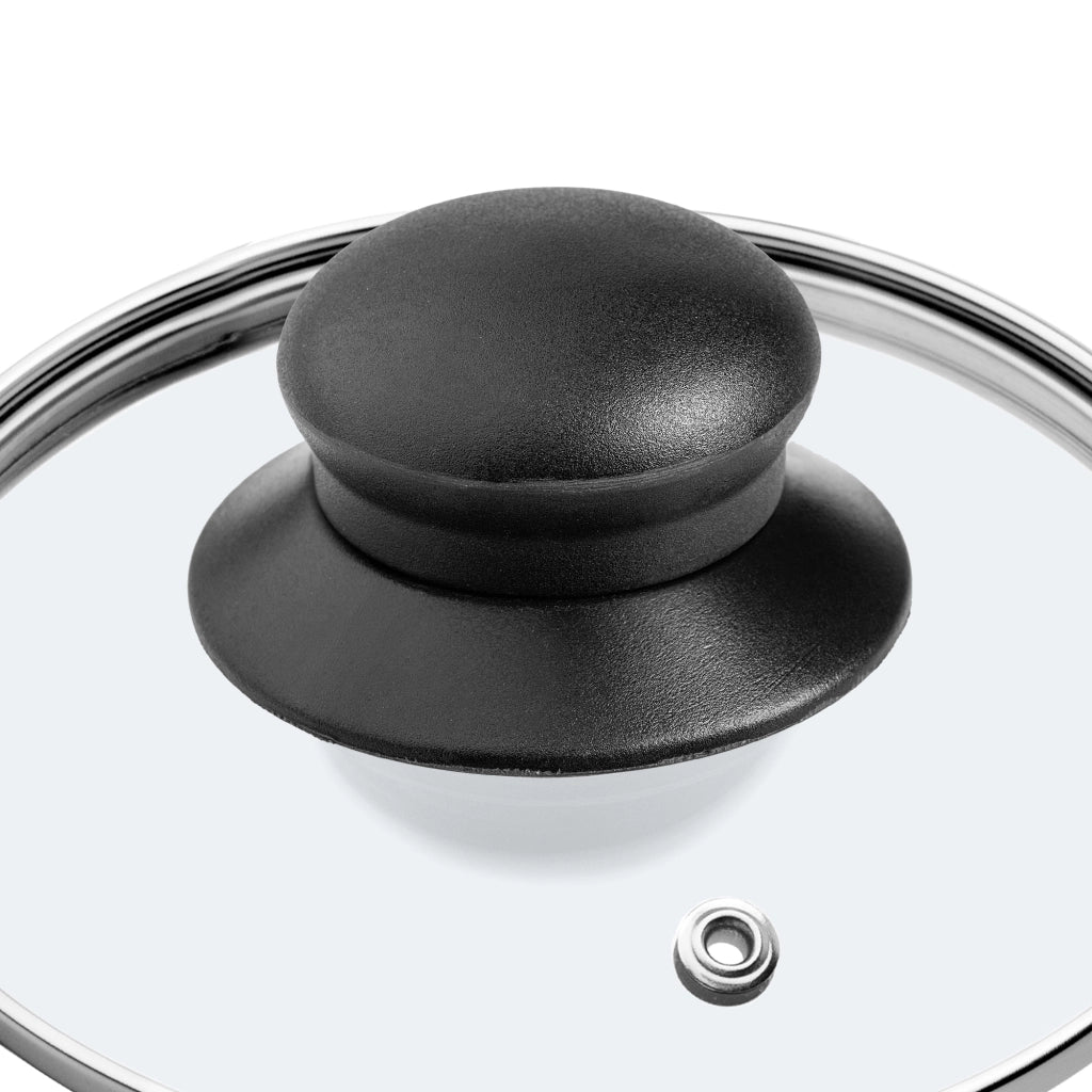 Coperchio in vetro KADAX da 16 cm, universale, resistente al calore, per pentole e padelle.