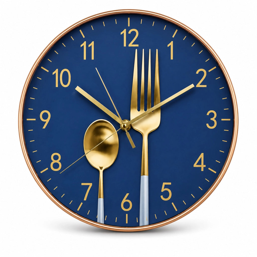 OROLOGIO DA PARETE CUCINA DESIGN POSATE MODERNO 30CM DECORAZIONE CASA