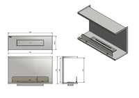 Camino a Bioetanolo da Incasso 80x50 cm Inside C 800 V2 Nero con Vetro