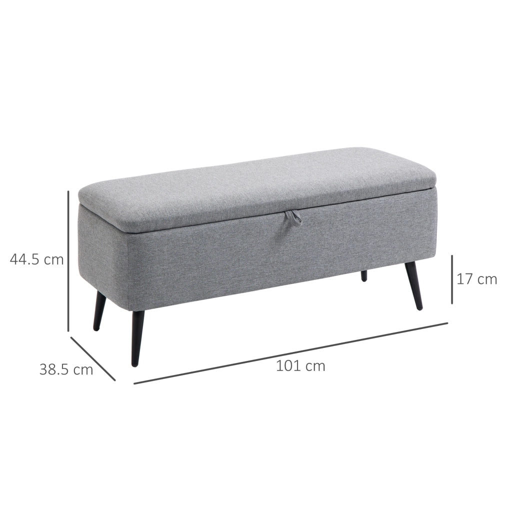 Cassettiera Tessuto ¨C zephmum ¨C Grigio 101x38.5x44.5 cm
