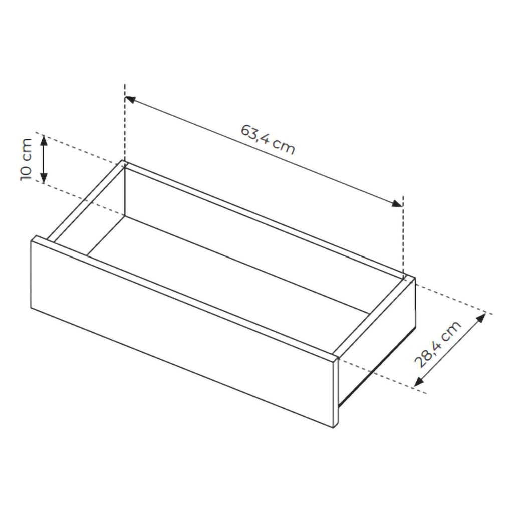 Madia Hanotofa, Credenza un Cassetto, 196x40x51h cm Marrone Rovere