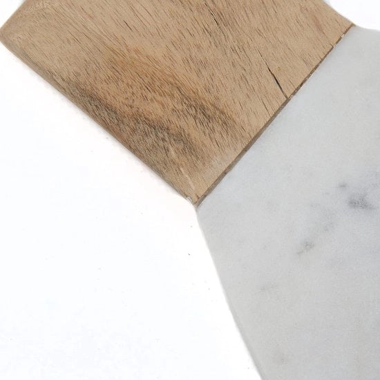 Lama in marmo e acacia - Accessorio da cucina lussuoso - Manufatto artigianale
