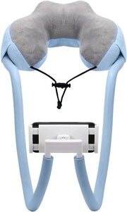 Supporto per telefoni flessibile con clip a 360 gradi, adatto a diversi modelli (blu)