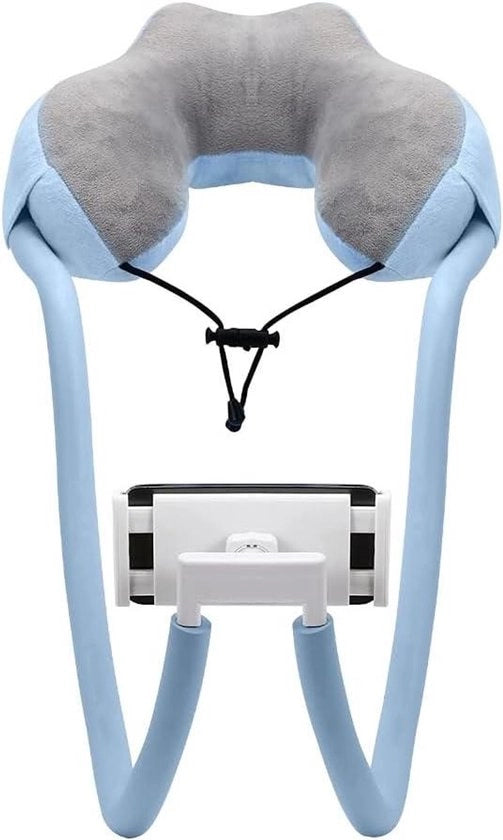 Supporto per telefoni flessibile con clip a 360 gradi, adatto a diversi modelli (blu)