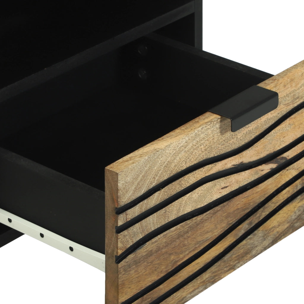 Comodino 40x33x46 cm Legno massello di mango
