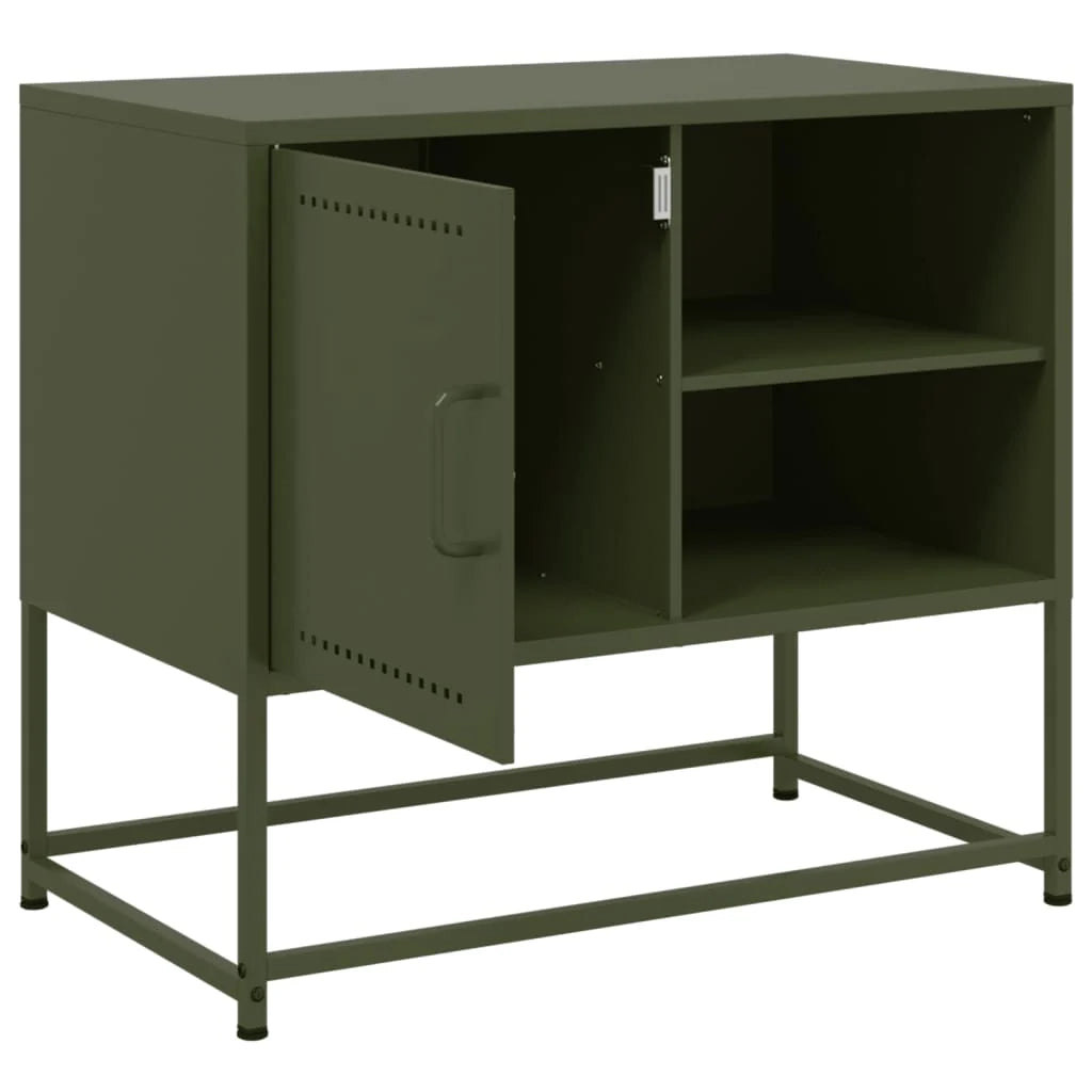 Mobile TV multimediale mensola TV credenza TV sala da pranzo soggiorno camera da letto giallo senape 100,5 x 39 x 60,5 cm acciaio giallo 02_0027653