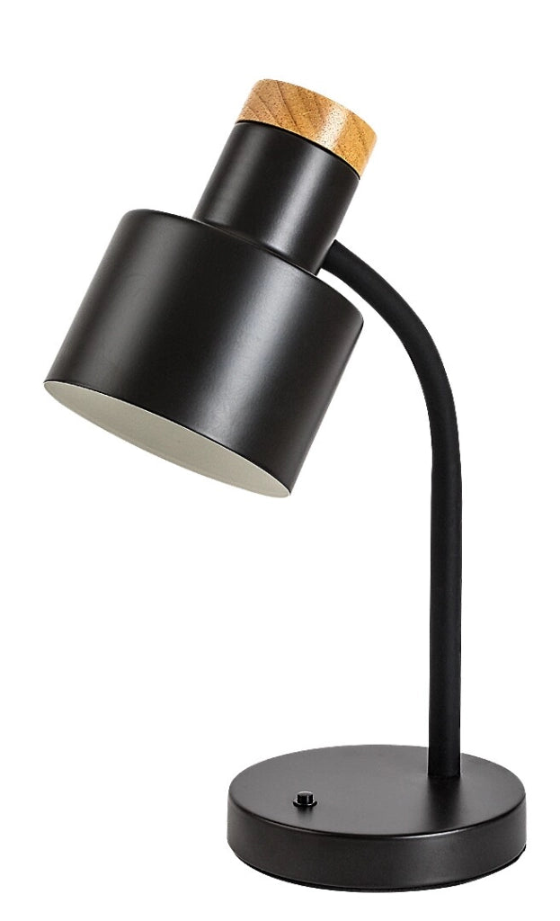 Lampada da scrivania Pastro nera legno 1xE27 Rabalux