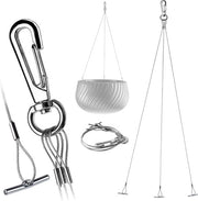 Hanger per piante - Catena per piante a tre rami - Hanger per piante metallico con catena argento 55 cm