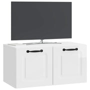 Mobile TV da Muro | Armadietto TV | Mobile Porta TV Bianco Lucido 59,5 x 31 x 30 cm